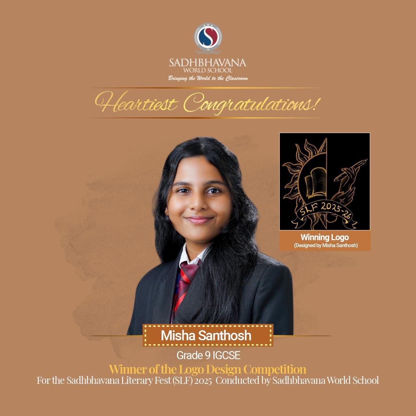 Congratulations Misha Santhosh!